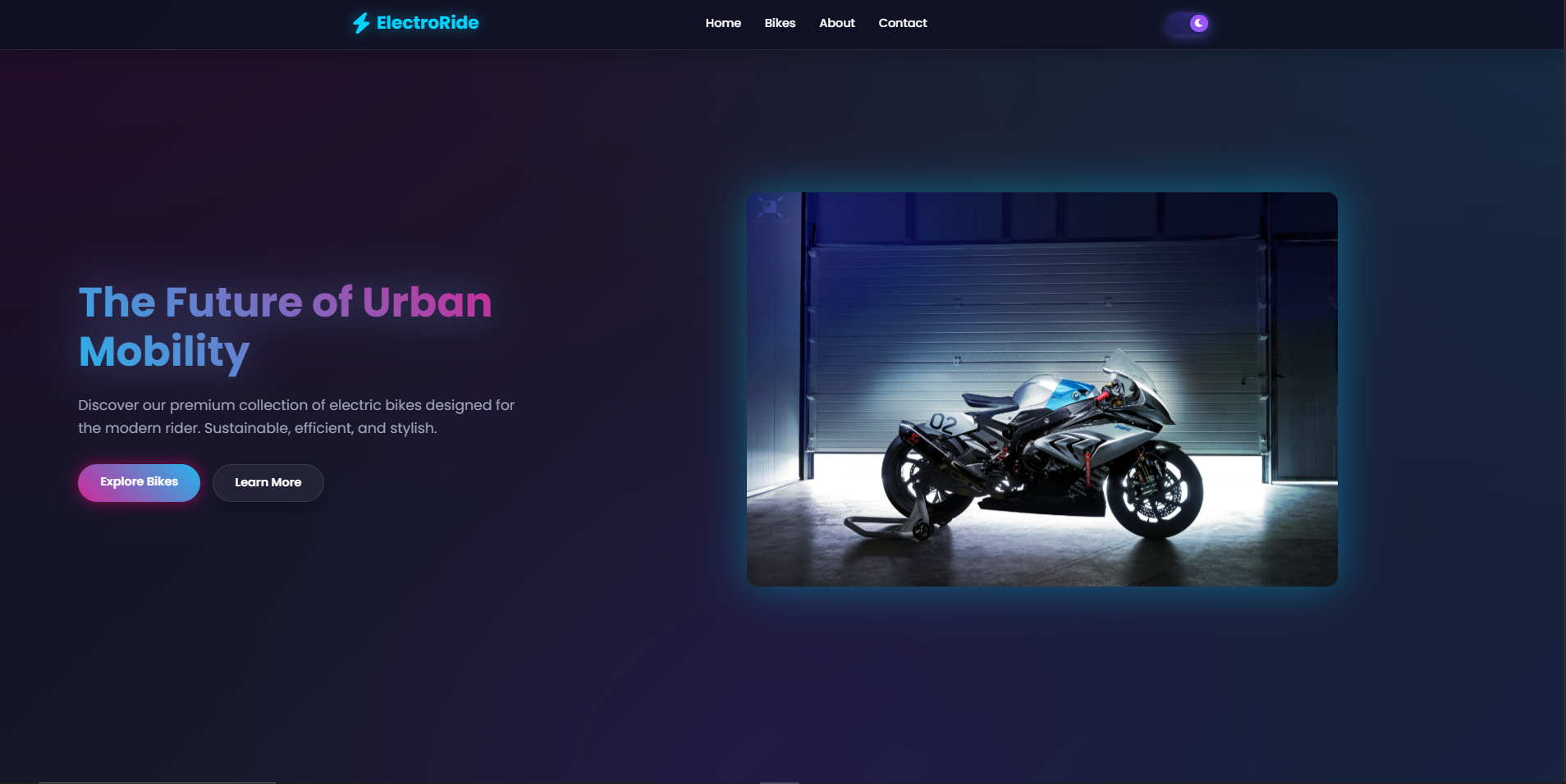 EV Motorbikes Website